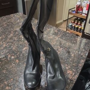BCBG Paris Elegant Black Leather Boots